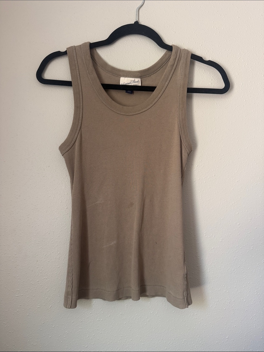 Universal Thread Ribbed Tank Top - Taupe